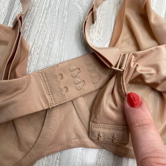 Skims Women's Nude Tan Mesh Scoop Knit Underwire Bra Size 36C - Picture 4 of 10